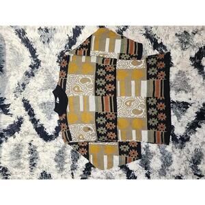 Vintage Croquet Club Crewneck Design Sweater Mens Small Color Block Pattern 80's